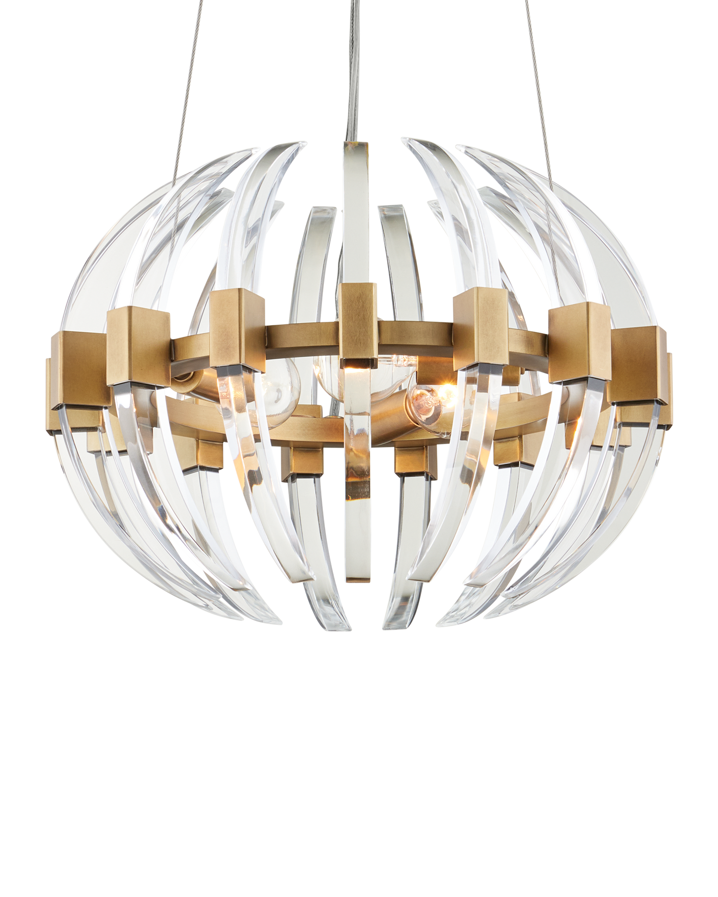 9.5 in. Coquette Optic Crystal and Metal Gold Chandelier