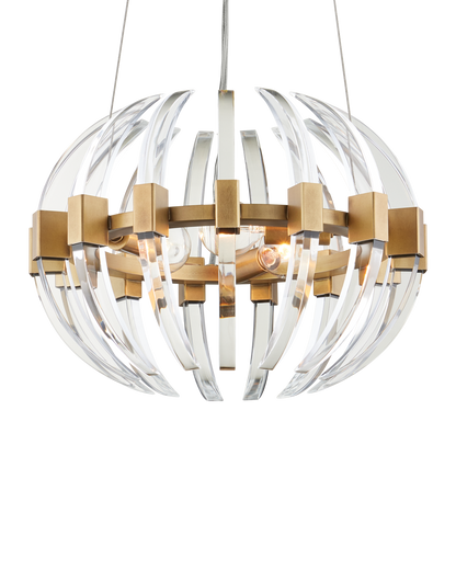 9.5 in. Coquette Optic Crystal and Metal Gold Chandelier