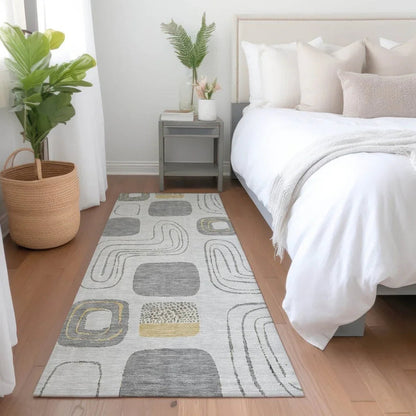 Aelira Gray Washable Indoor - Outdoor Rug - LOOMLAN - LOOMLAN Rugs - Outdoor Rugs