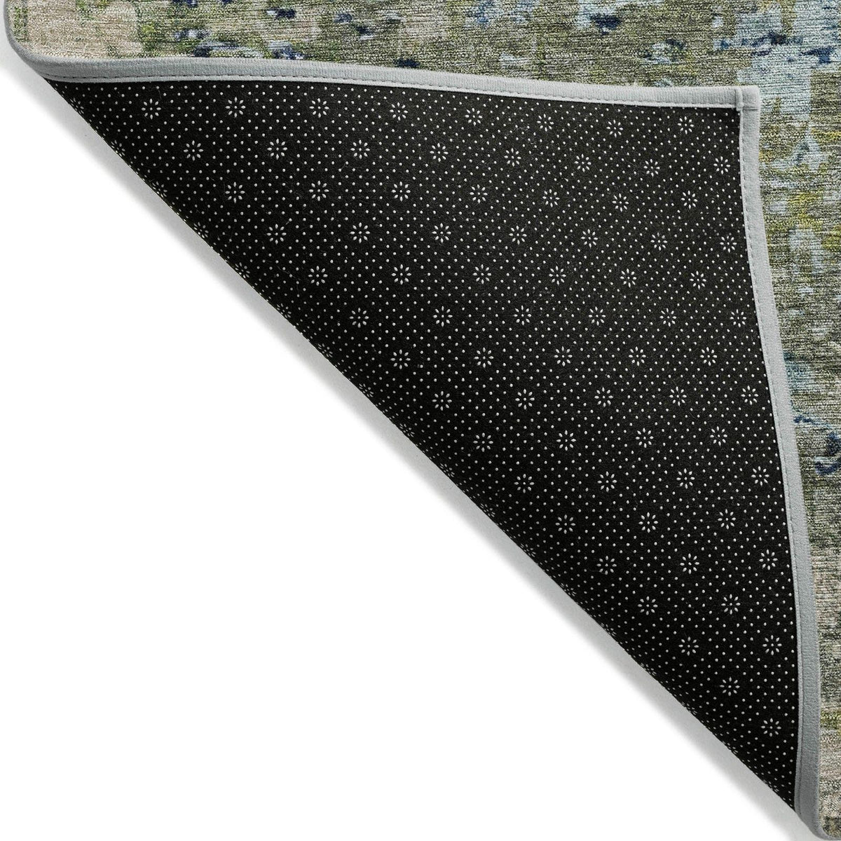 Iriain Blue Washable Indoor-Outdoor Rug