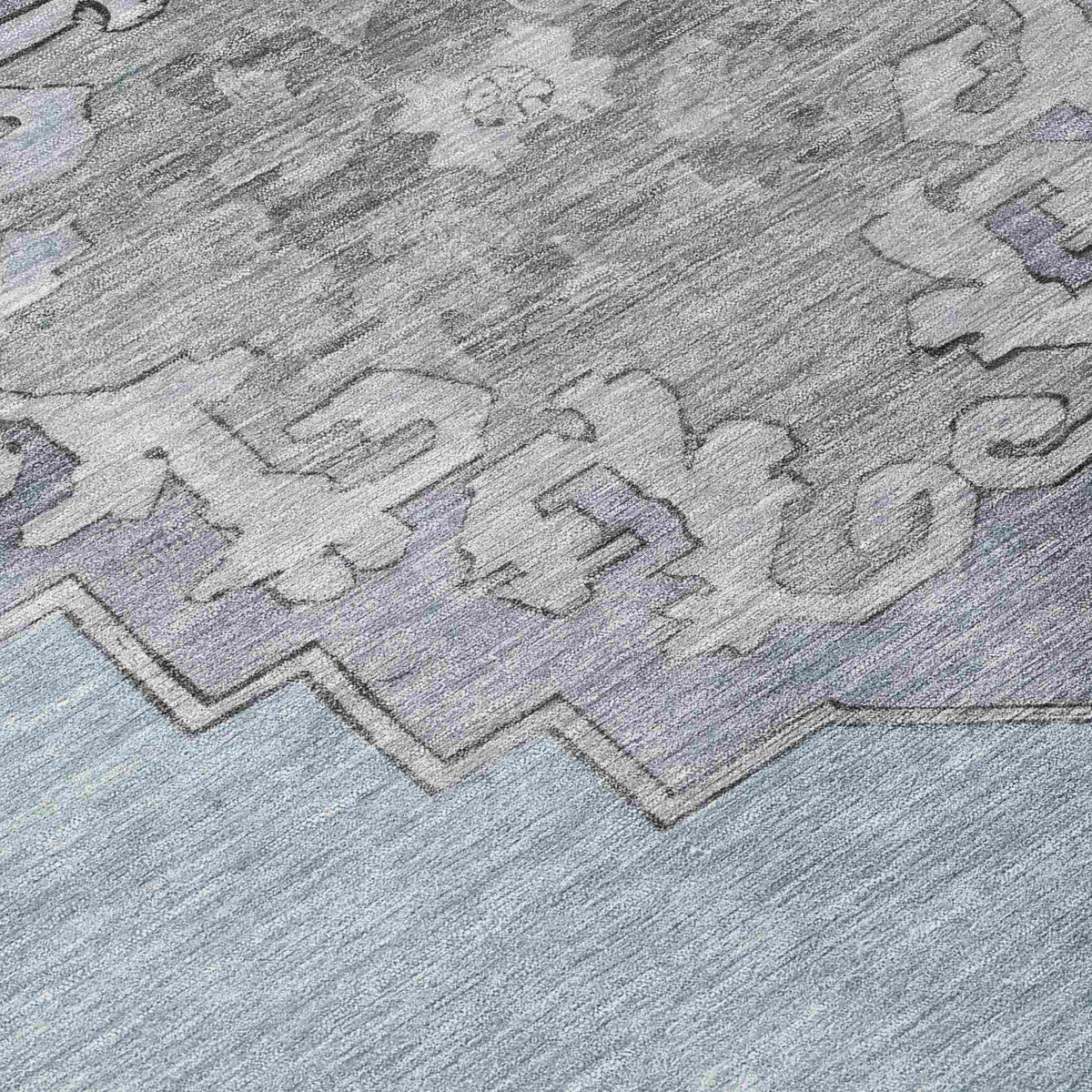 Haelion Sky Washable Indoor-Outdoor Rug