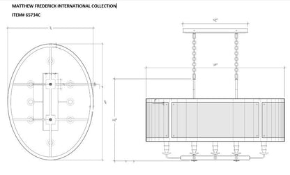 High Street Metal White Chandelier