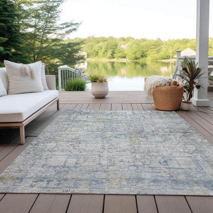 Kaelien Ivory Washable Indoor-Outdoor Rug