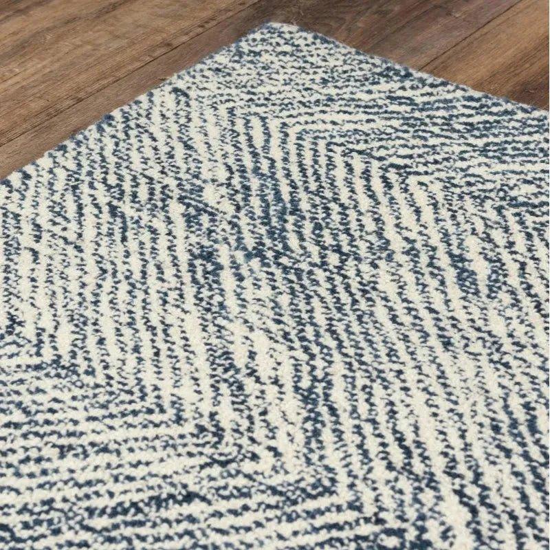 Cacy Chevron Navy Area Rugs For Living Room -- navy