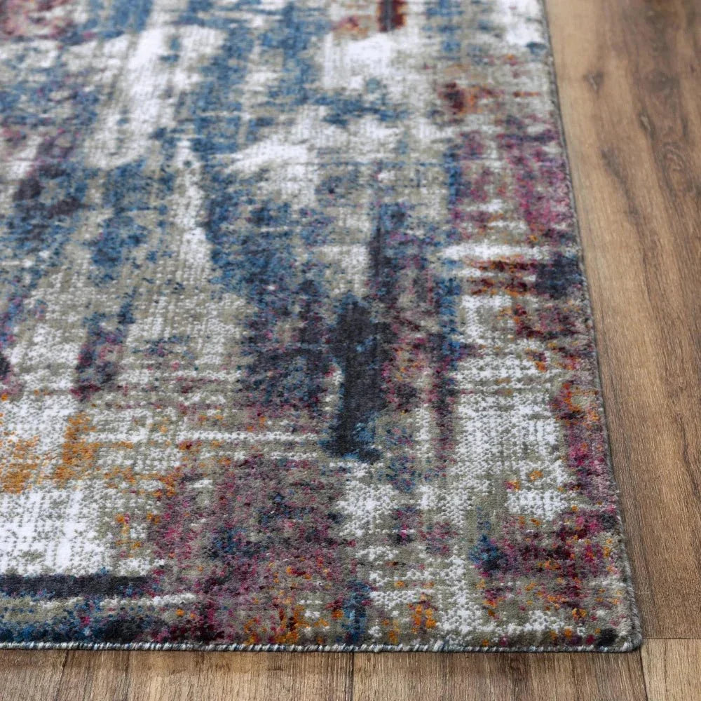 Diel Abstract Orange Large Area Rugs For Living Room -- view 3