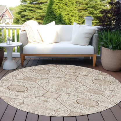 Iriora Brown Washable Indoor-Outdoor Rug