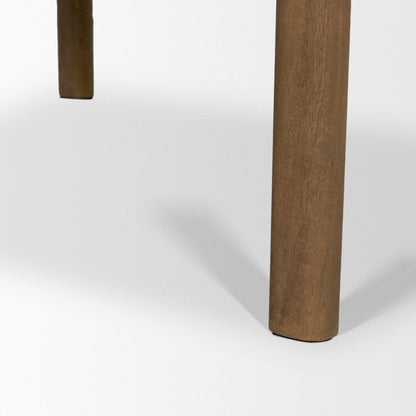 Riven 28" Square Oak Wood Side Table -- Brown