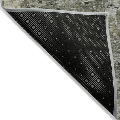 Iriain Gray Washable Indoor-Outdoor Rug