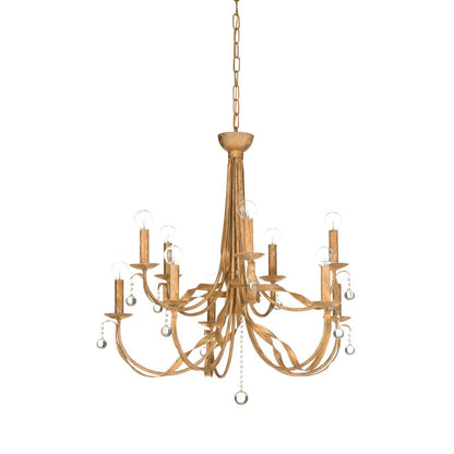 Reed Gold Crystal Design Chandelier