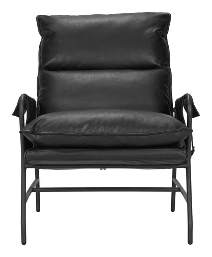 Halaus Steel Black Accent Arm Chair