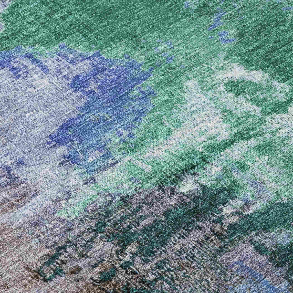 Iriara Green Washable Indoor-Outdoor Rug
