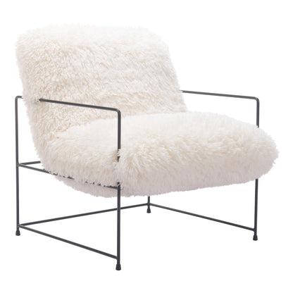 Pelut Steel White Accent Arm Chair