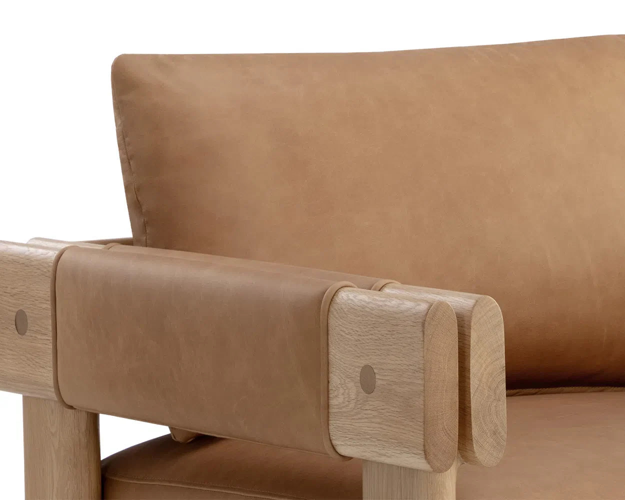 Carmichael Leather Upholstered Lounge Chair