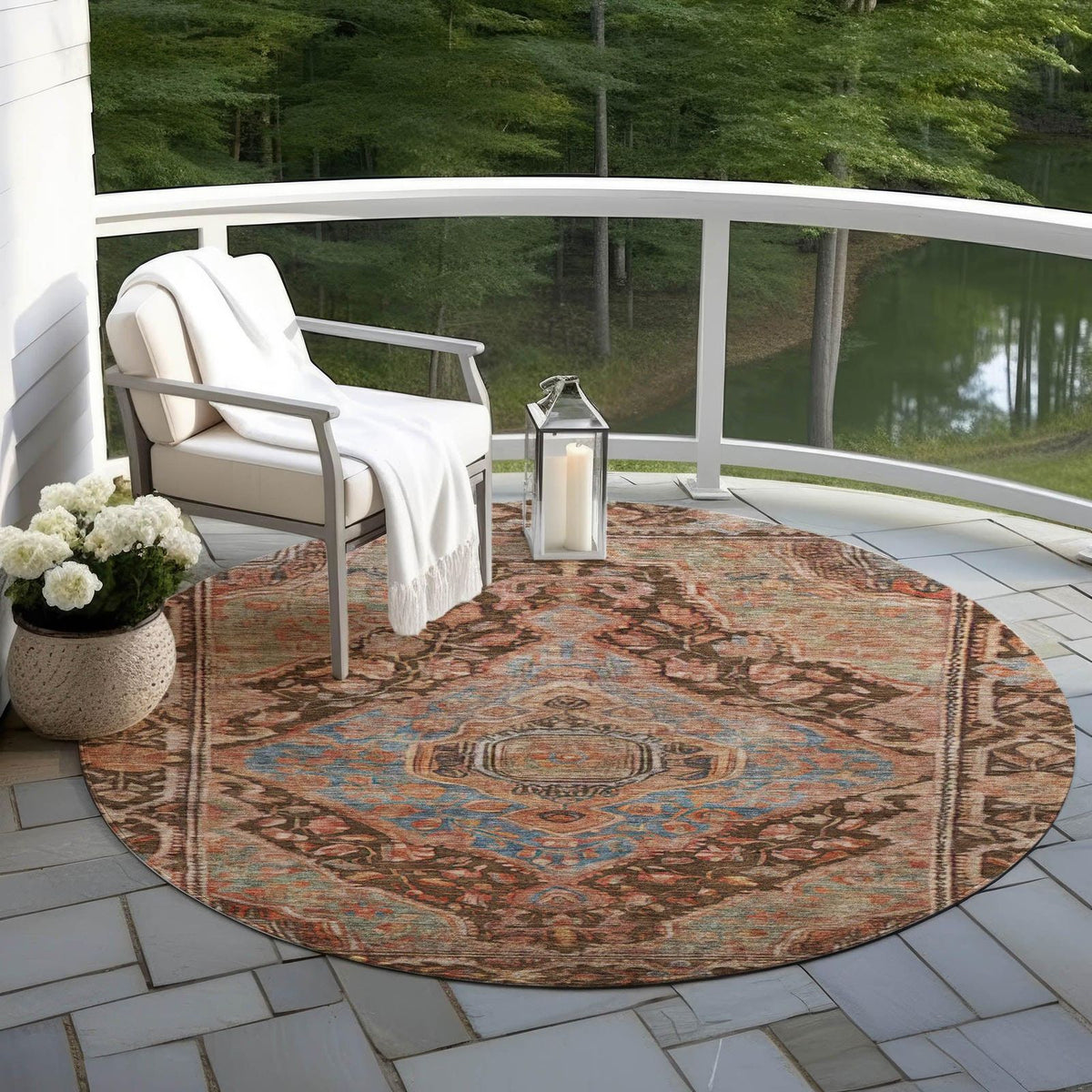 Kaelanor Chocolate Washable Indoor-Outdoor Rug