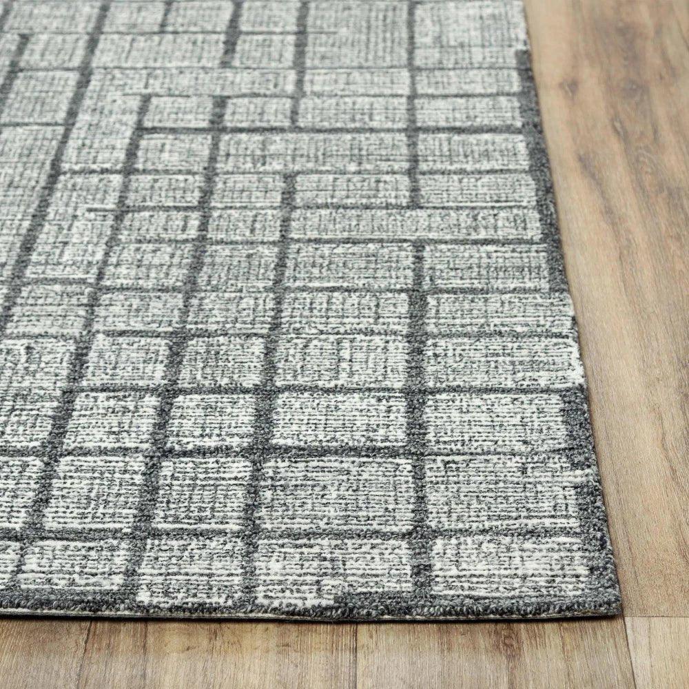 Chip Solid Charcoal Area Rugs For Living Room - LOOMLAN - LOOMLAN - Area Rugs