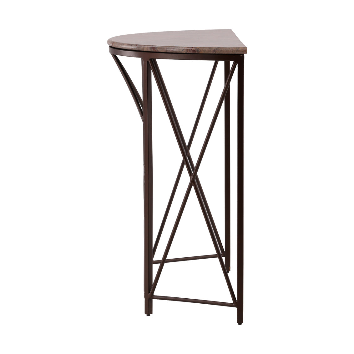 Furniture Classics Madaline Iron Base Semi-Circle Console Table