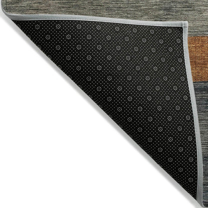 Haelora Blue Washable Indoor-Outdoor Rug