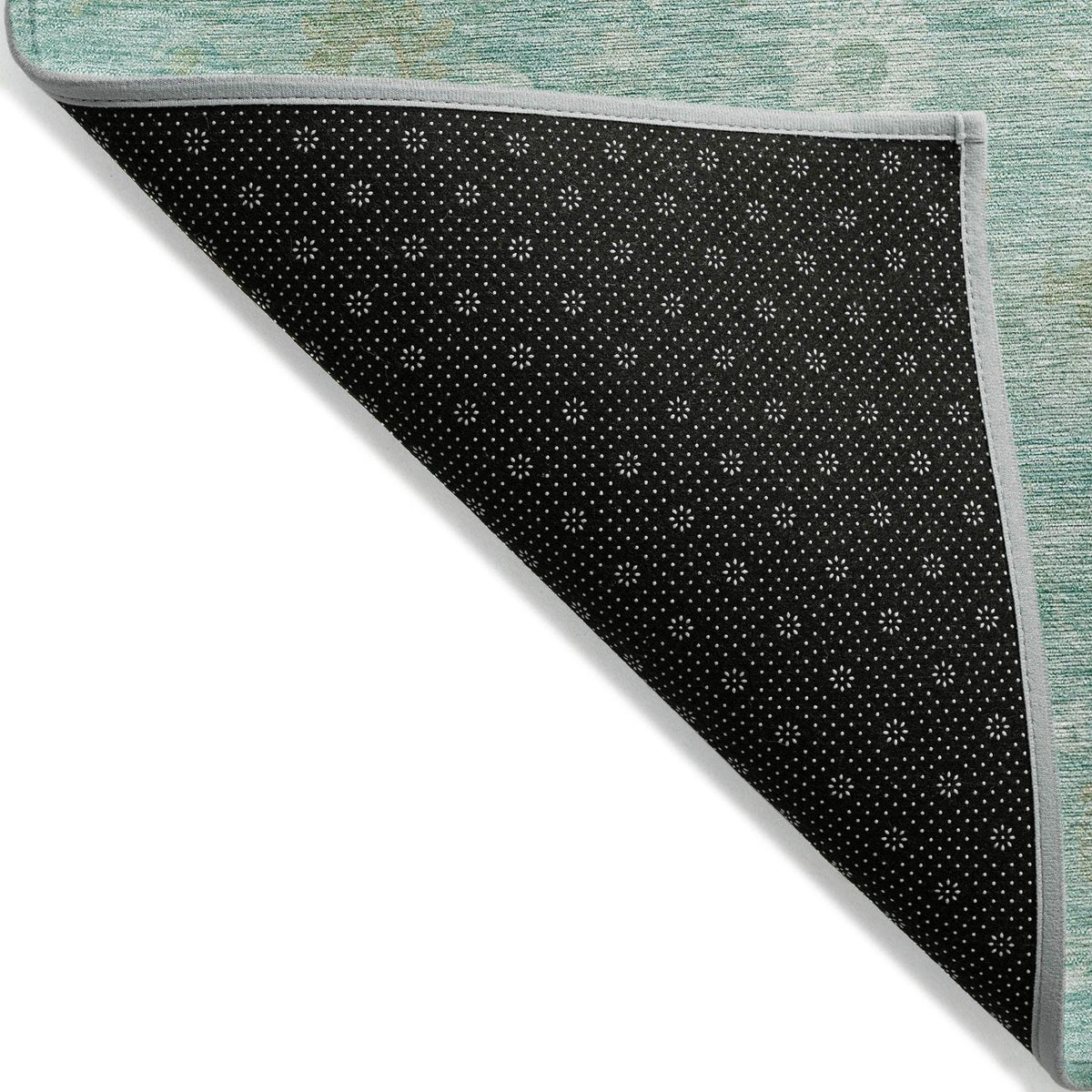 Laeara Teal Washable Indoor-Outdoor Rug