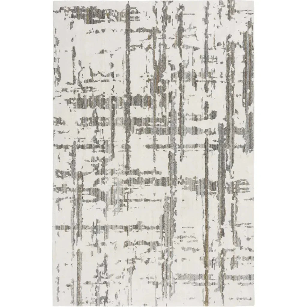 Atte Abstract / Gray Large Area Rugs For Living Room