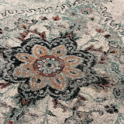 Chuk Medallion Gray Kitchen Hallway Runner Rug - LOOMLAN - LOOMLAN - Area Rugs