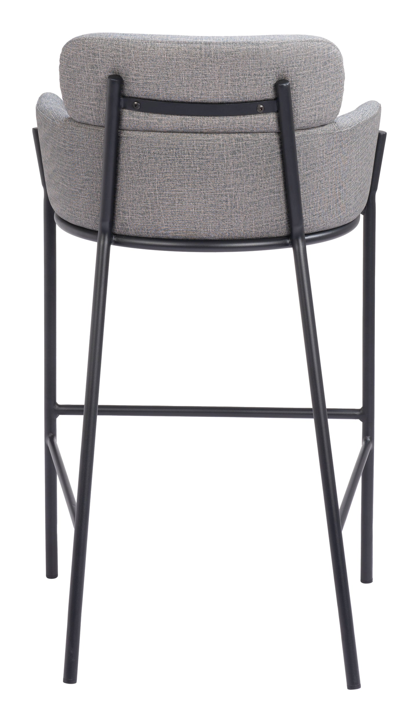 Bremor Slate Gray Barstool with Steel Legs