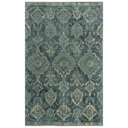 Amen Medallion Blue/ Beige Large Area Rugs
