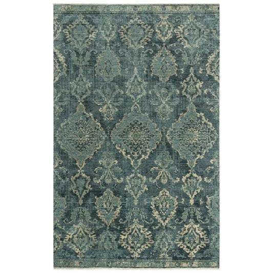 LOOMLAN Amen Medallion Blue/ Beige Large Area Rugs