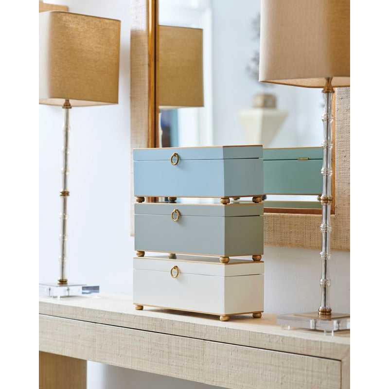 Chelsea House Phillips Bamboo Brass And Crystal Design Table Lamp