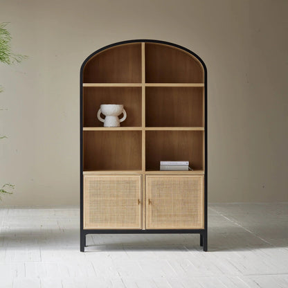 Pietro Two-Tone Rattan Bookcase - view 11