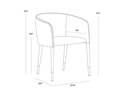 SUNPAN Asher Barrel Back Dining Armchair