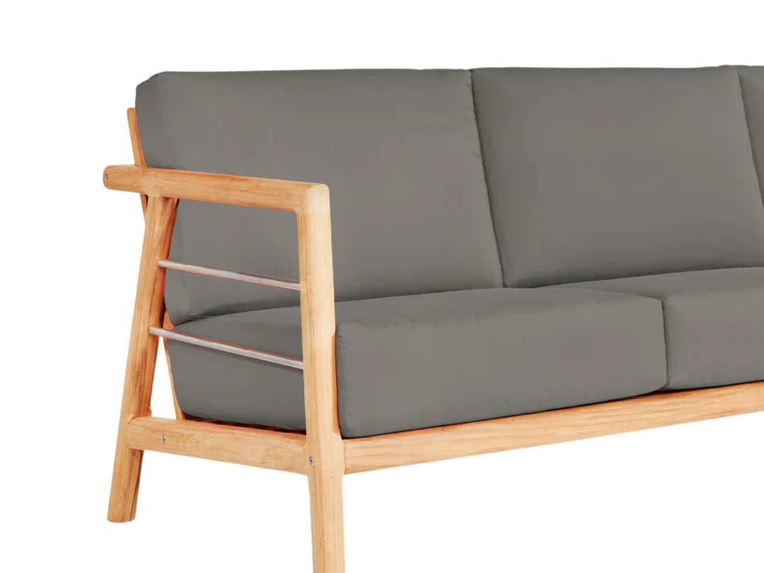 Aalto 86-inch Teak Deep Outdoor Couch with Sunbrella Cu -- view 10