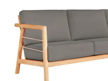 Aalto 86-inch Teak Deep Outdoor Couch with Sunbrella Cu -- view 10