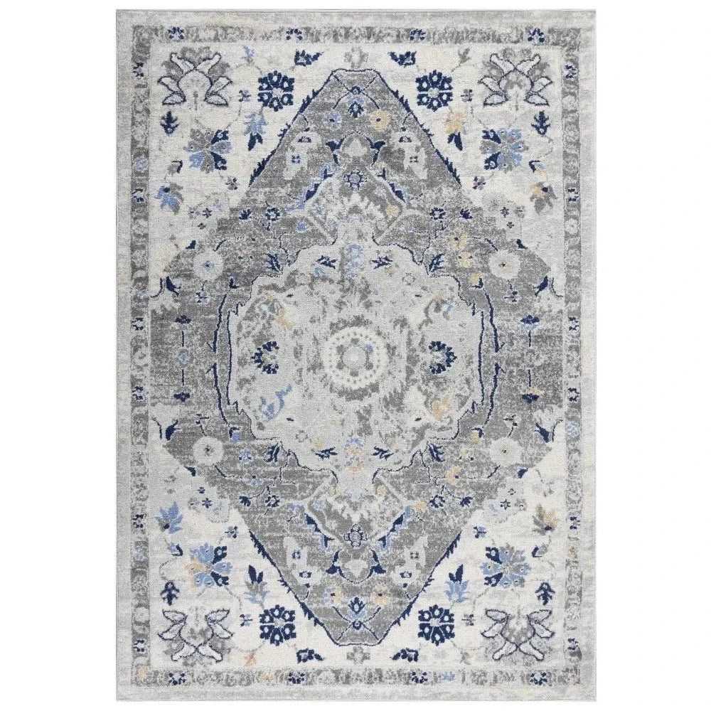 Dang Medallion Gray Kitchen Hallway Runner Rug