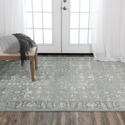 Cold Floral Gray Large Area Rugs For Living Room -- gray