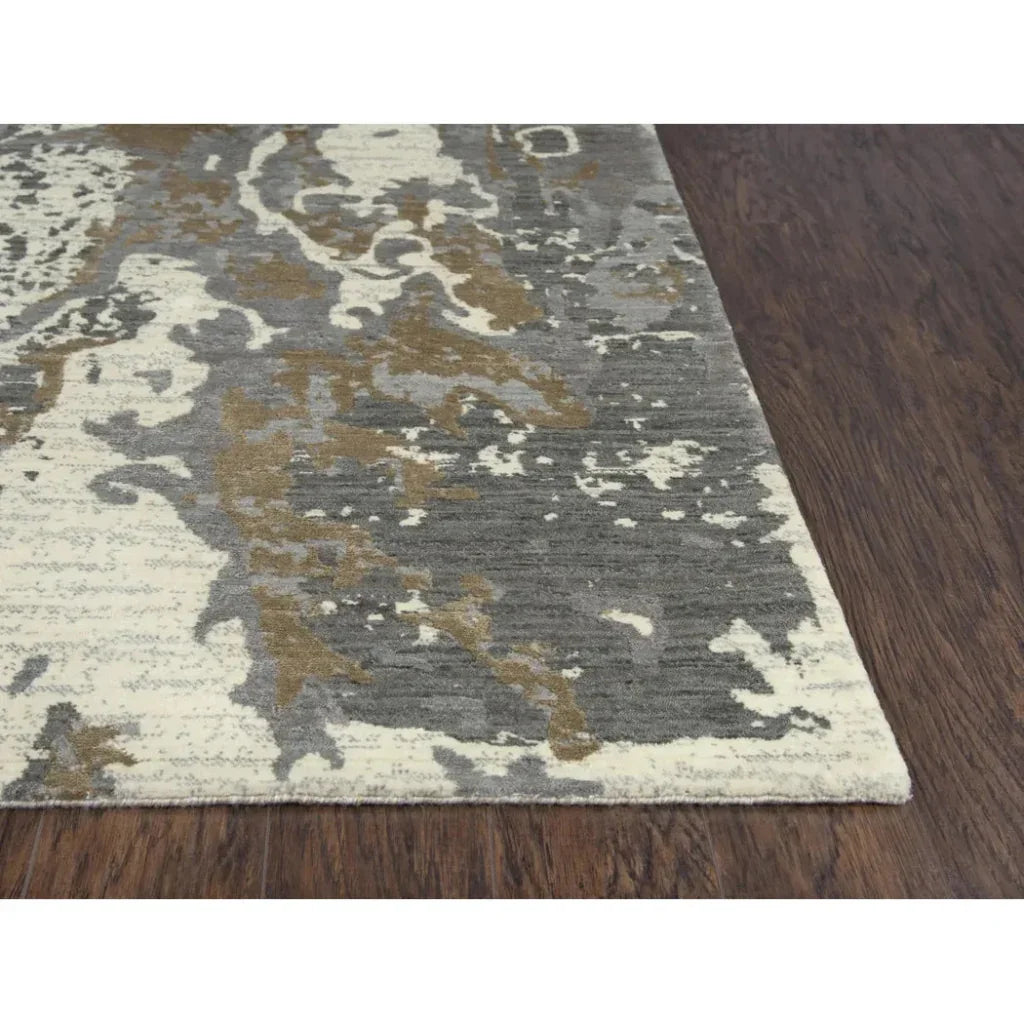 Agra Abstract Beige Large Area Rugs For Living Room -- beige