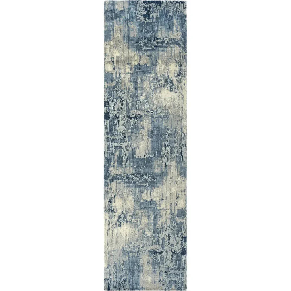 Baze Abstract Blue Large Area Rugs For Living Room - LOOMLAN - LOOMLAN - Area Rugs