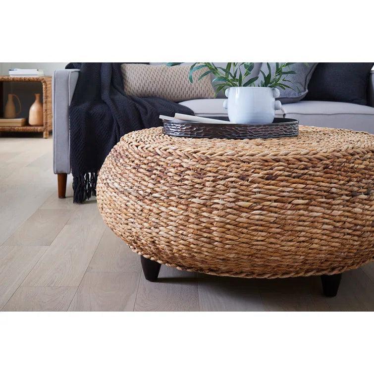 Woven Coffee Table Kubu Mandalay Ottoman -- view 2