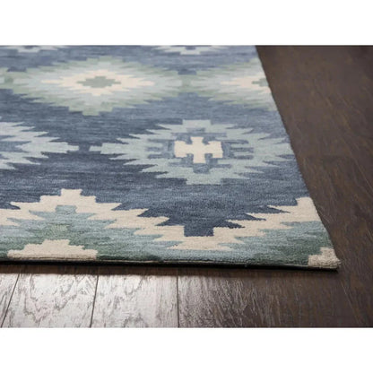 Cosc Wool Blue Hallway Kitchen Runner Rug -- blue