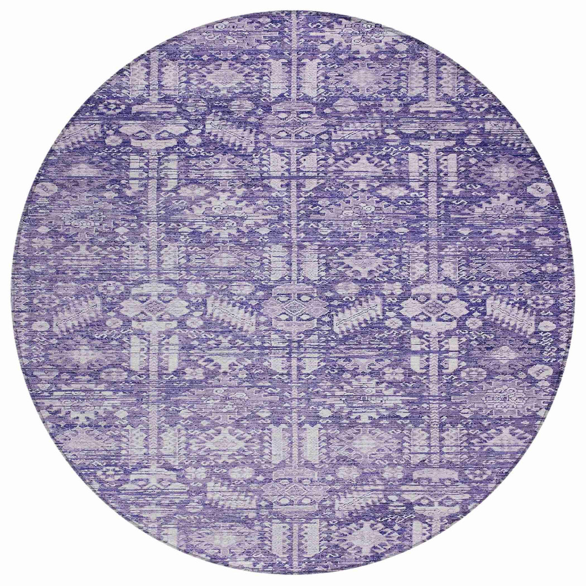 Laearis Purple Washable Indoor-Outdoor Rug
