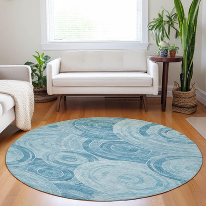 Jaelain Denim Washable Indoor-Outdoor Rug