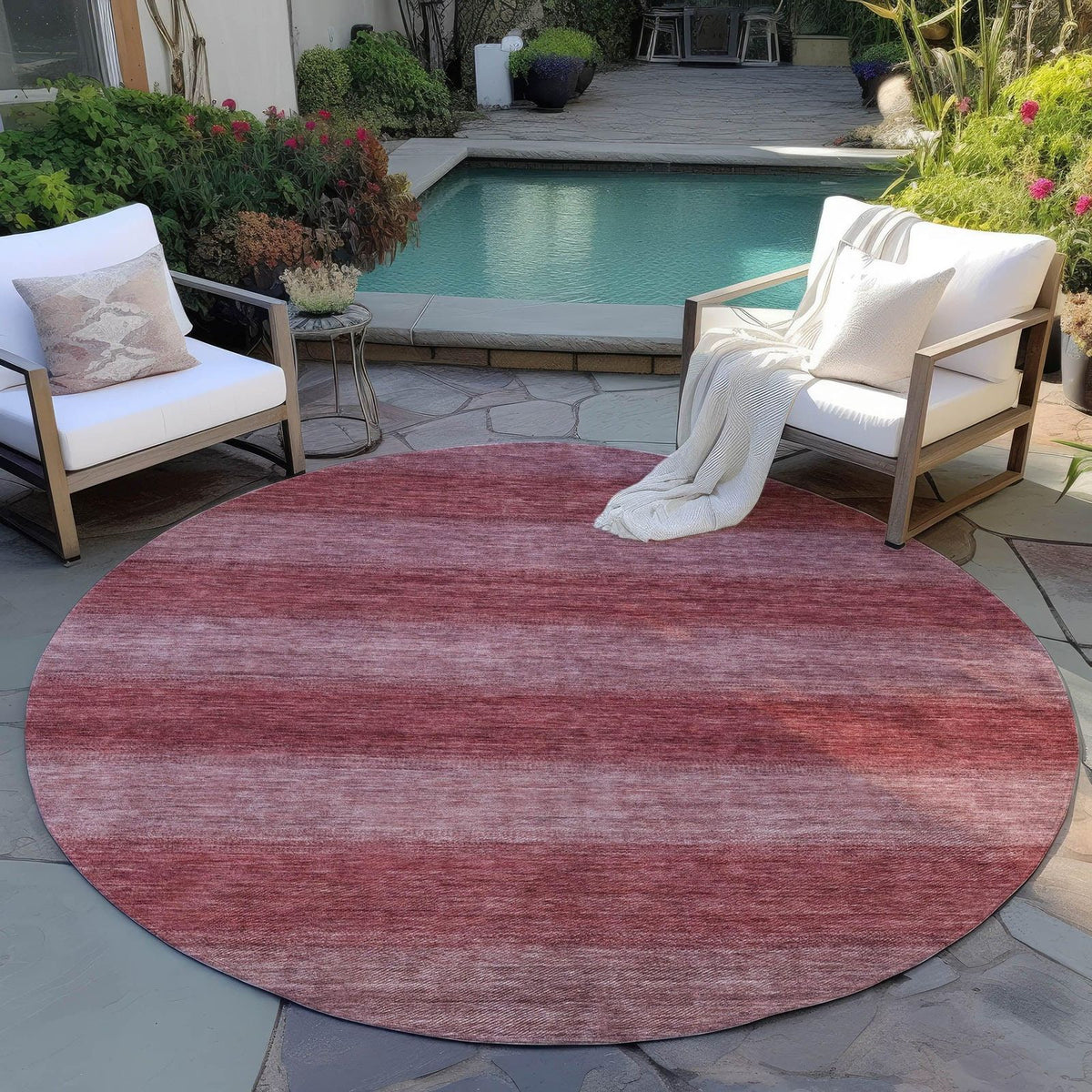 Haelius Paprika Washable Indoor-Outdoor Rug