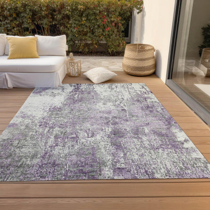 Kaelion Purple Washable Indoor-Outdoor Rug -- purple