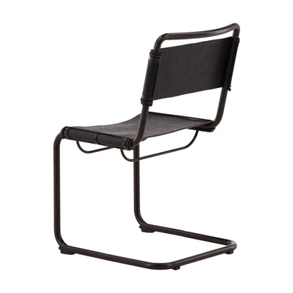 Furniture Classics Harrison Black Leather Side Chair 2PC