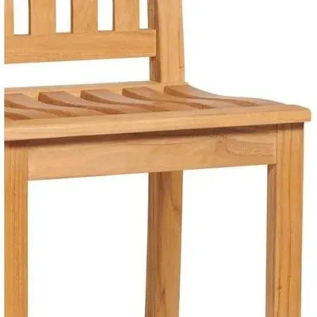 Oasis Teak Outdoor Armless Barstool -- view 6