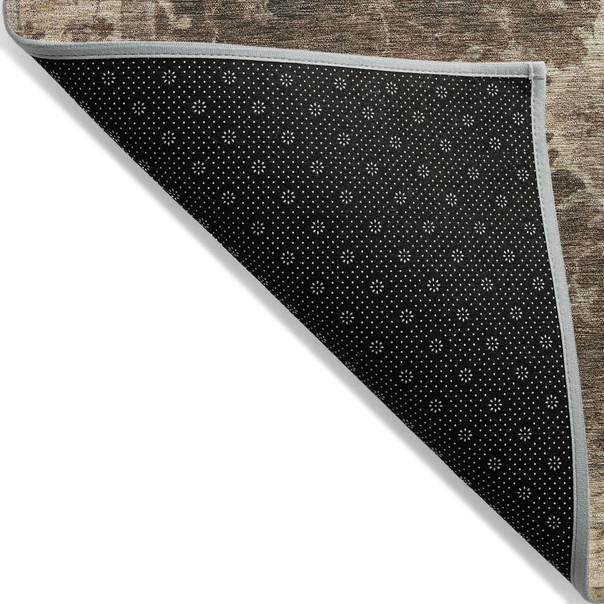 Iriaris Brown Washable Indoor-Outdoor Rug
