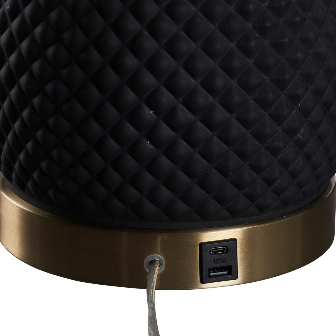 Wildwood Hester Sculptural Black Ceramic Table Lamp