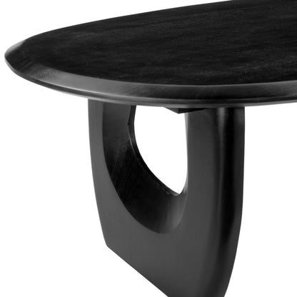 Arasan Wood Black Oval Coffee Table