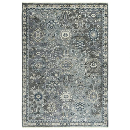Clev Floral Gray Large Area Rugs For Living Room