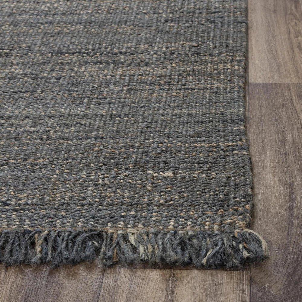 Arar Gray Jute Rug For Living Room -- gray