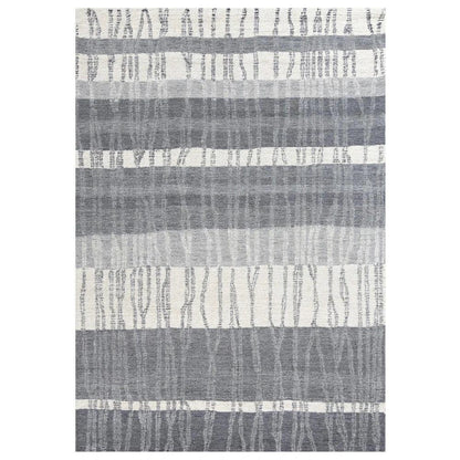 Choa Stripe Charcoal Area Rugs For Living Room